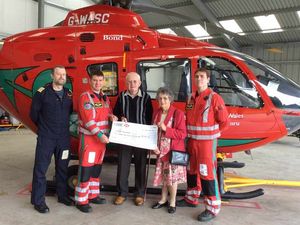 Supporting image for story: Oswestry couple raise funds for Air Ambulance