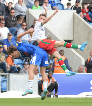 Liam Kinsella puts his back into it