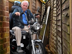 Supporting image for story: Pensioner 'housebound' with new mobility scooter too wide for path to his home