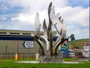 Supporting image for story: It's steely great: Sculpture unveiled at Beacon Business Park in Stafford