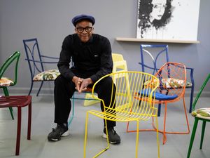 Supporting image for story: Jay Blades unveils upcycled chairs for Chelsea Flower Show and gets Coronation invitation