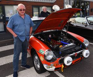 Chris Groves and his MGB GT car