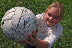 Italian supporter Sarah Muffato who is staying in Burlton, near Shrewsbury