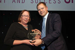 Public facing award winner Gill Williams with Tom Graham