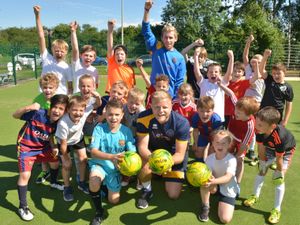 Supporting image for story: Young footballers get help from professionals at Telford school