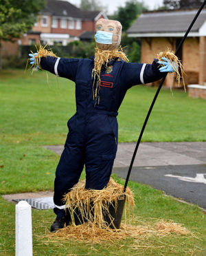 A scarecrow inspired by Brewood First Responders, a charity supported by the Coven Mothers Union