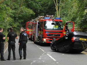 Supporting image for story: Man hurt as car overturns in West Bromwich