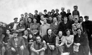 Potato pickers at Monkmoor Farm, Monkmoor, in the 1950s. 