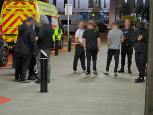 Supporting image for story: Watch: Shocking moment threatening mob forces Queen Elizabeth Hospital into partial lockdown