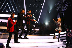 Georgia went head-to-head with The Flat Pack in the battle rounds on Saturday night. Photo: ITV