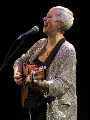 Christine Collister performing at The Edge Arts Centre, Much Wenlock. Photo: Tom Foxall