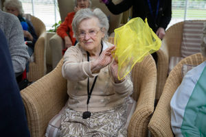 Nan Roberts taking part in the dancing sessions