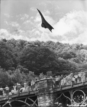 Bob Craig's striking image of Concorde above the Iron Bridge.