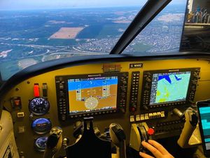 View of the cockpit