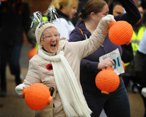 Sandra Painter warms up