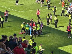 Supporting image for story: Police condemn ‘mindless act’ after footballer hit by missile thrown by own fans