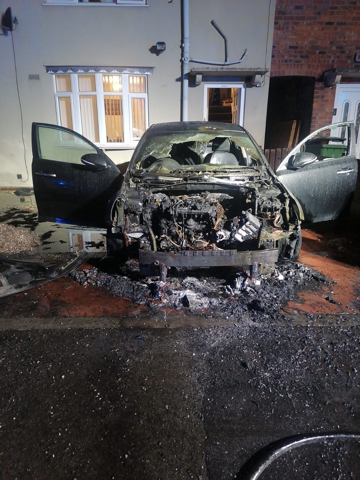Investigation launched after car covered in petrol and set on fire on Walsall street