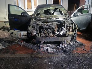 Supporting image for story: Shock images show car in Walsall after it was covered in petrol set on fire - police latest