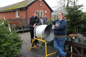 Will and Jo sold Christmas trees in the Garden Centre
