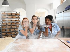 Supporting image for story: Cast of hit musical Waitress visit Medicine Bakery