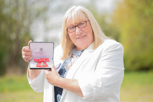 Karen Trainer was very surprised to receive her MBE at the centre