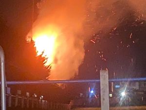 Supporting image for story: Fire crews called to blaze involving trees near to football club in Shropshire