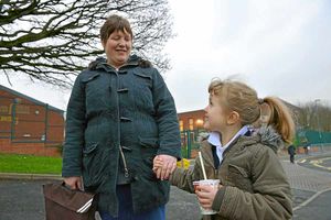 Julie Dean and Bethany Parker, aged five