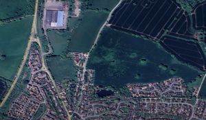 Crest Nicholson has been given permission to build 323 homes in Tasley, on the edge of Bridgnorth. Picture: Google Earth