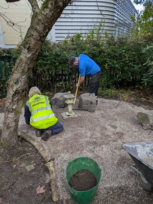 Volunteers work to transform Telford Town Park.