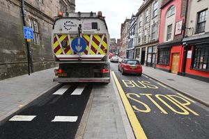 The new bus stop on Castle Gates.