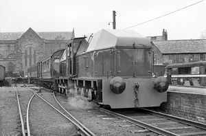 A Sentinel Steam shunter at Abbey Station in Shrewsbury. Image by Peter Shoesmith