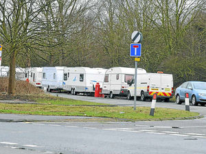 Supporting image for story: Travellers camp on side road near M6