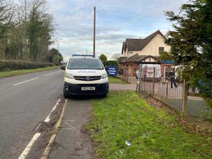 Police officers and a dog warden were seen at Hatton Boarding Kennels in Shifnal on Wednesday
