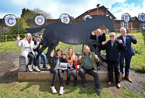 Back where she belongs! The team who restored and returned her to Coseley