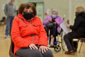 Sheila Read, 82, from Bloxwich, patiently waiting for her turn