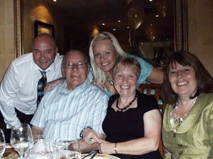 Dennis and Mavis, centre, with son Kevin and daughters Joy and Lynne on their 50th wedding anniversary