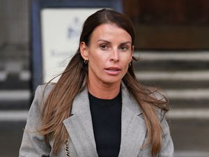 Coleen Rooney leaving the Royal Courts of Justice in London