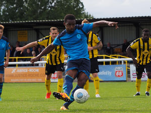 Supporting image for story: AFC Telford's Andre Brown backed to recover from penalty miss