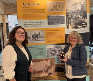 Staffordshire History Centre employees Lizzie and Helen at the exhibition