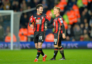 Adam Smith of AFC Bournemouth celebrates after scoring a goal to make it 0-1. (AMA)