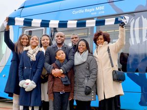 Supporting image for story: GALLERY: Cyrille Regis tram unveiled in the Black Country