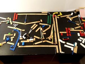 Supporting image for story: This marble run made of fidget spinners, magnets and scissors is mind-bogglingly impressive