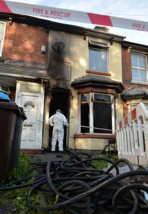The house was left a blackened mess after the fire