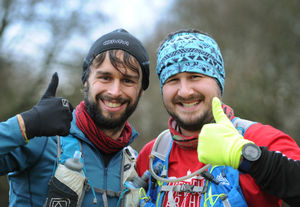 Taking part in the Cannock Chase Trig Point Race, at Milford Common, Stafford, (left-right) Martin Rouse, of Milton Keynes, and Richard Anthony, of Stafford