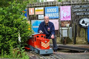 Derek Burwell builds his trains himself. Photo: SWNS