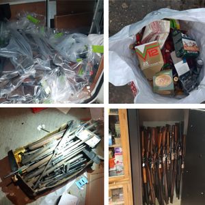 The firearms were discovered in Craven Arms. Pictures: West Mercia Police