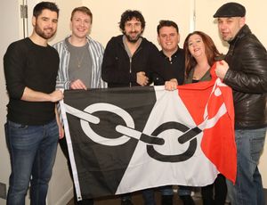 Wayne celebrating Black Country Day with Jonny Cole and Joe Lycett