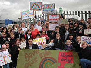Supporting image for story: Protest at nursery closure