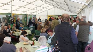 A packed NFU and NFU Mutual marquee for the evening reception at the show