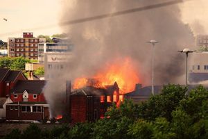 A blaze tore through the saddle factory building in 2011